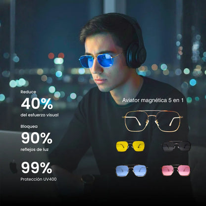 Aviator | Unisex Gafas Modulares 5-en-1
