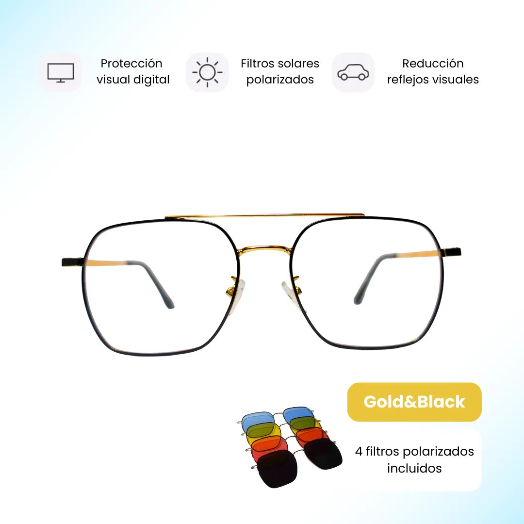 Aviator Unisex | Gafas Modulares 3 en 1 | Día y Noche