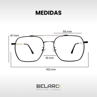 Aviator | Unisex Gafas Modulares 5-en-1